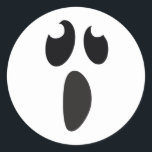 Ghost Face Halloween Party Trick or Treat Favour Classic Round Sticker<br><div class="desc">custom sticker,  customise with or without text</div>