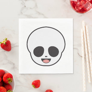Ghost Face Skeleton Chibi Pastel Goth Halloween Napkin