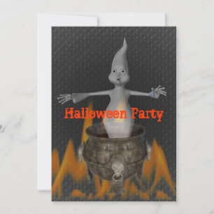 Ghost Flames Halloween Invitation
