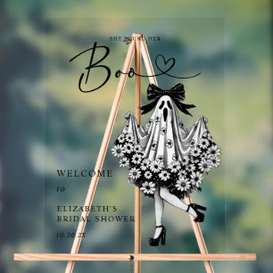 Ghost Floral Bridal Shower Welcome Sign
