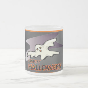Ghost flying High - Frosted Glass Coffee Mug