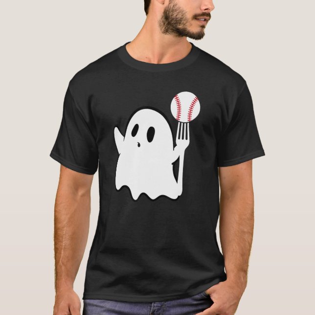 Ghost Forkball Baseball Pitch Fork Ball K Strikeou T-Shirt (Front)