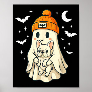 Ghost French Bulldog Toy Bulldog Lover Halloween Poster