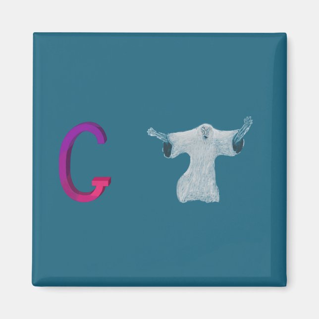 Ghost Fridge Magnet (Front)