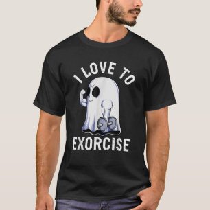 Ghost Funny Gym Workout Bodybuilding Humour Spooky T-Shirt