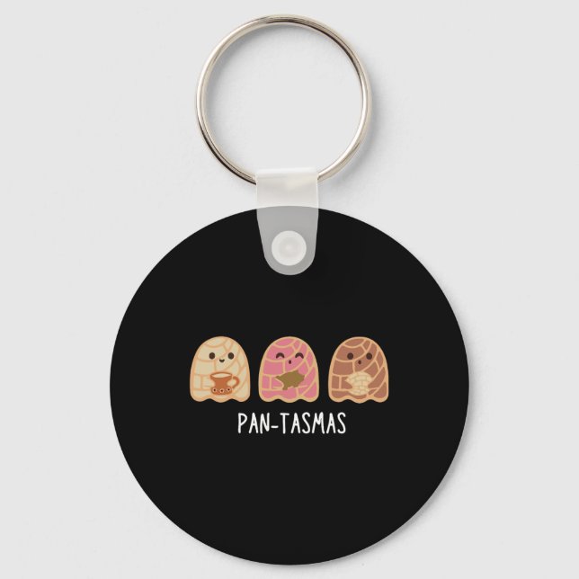 Ghost Funny Spooky Conchas Mexican Ghost 1  Key Ring (Front)