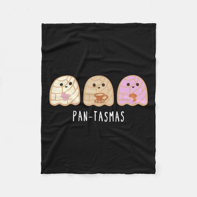 Ghost Funny Spooky Conchas Mexican Ghost  Fleece Blanket (Front)