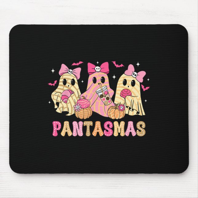Ghost Funny Spooky Conchas Mexican Halloween Ghost Mouse Mat (Front)