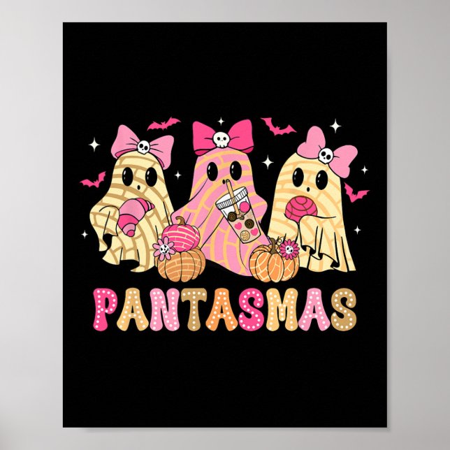 Ghost Funny Spooky Conchas Mexican Halloween Ghost Poster (Front)