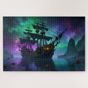 Ghost Galleon Beneath the Haunted Stars Jigsaw Puzzle