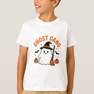 Ghost Gang Cute Witch Ghost Halloween Group Design T-Shirt