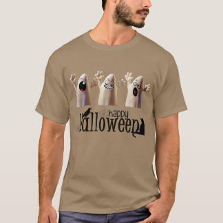 Ghost Ghost Ghost  Happy Halloween  T-Shirt