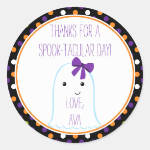 Ghost Girl Halloween Sticker Personalised Sticker