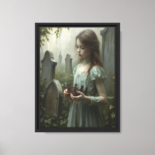 Ghost Girl with Crown Canvas Print