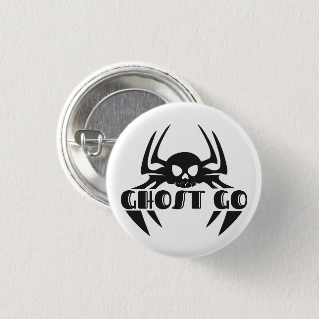 Ghost Go Spooky Season 3 Cm Round Badge (Front & Back)