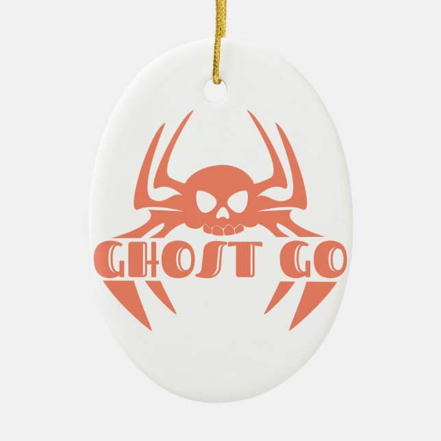 Ghost Go Spooky Season Ceramic Tree Decoration (Front)