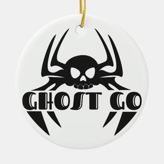 Ghost Go Spooky Season Ceramic Tree Decoration (Front)