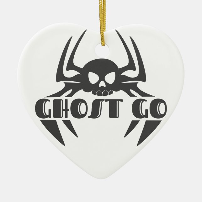 Ghost Go Spooky Season Ceramic Tree Decoration (Front)