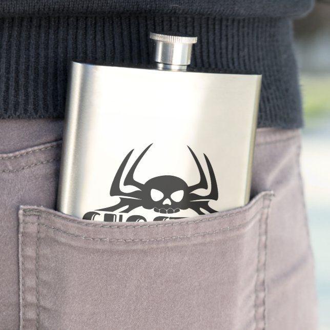 Ghost Go Spooky Season Hip Flask (In Situ)