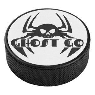Ghost Go Spooky Season Hockey Puck