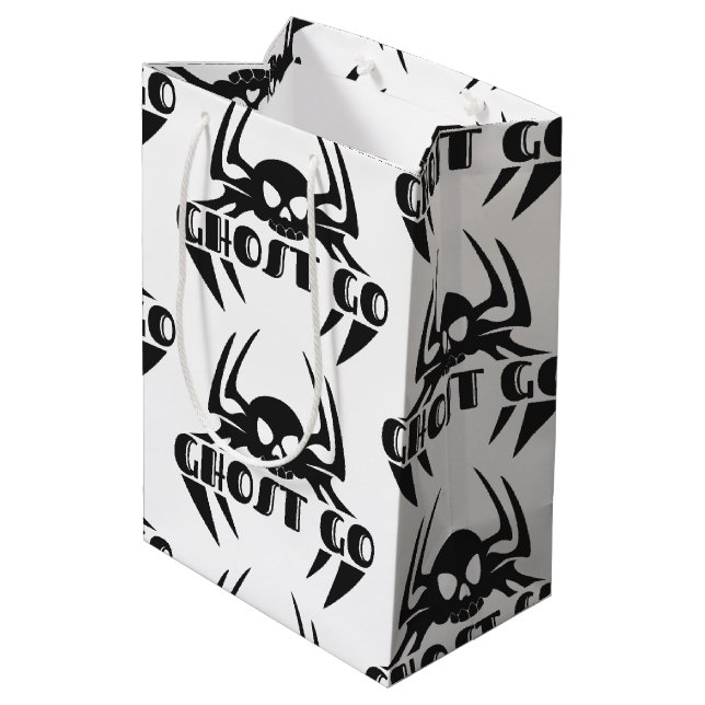 Ghost Go Spooky Season Medium Gift Bag (Back Angled)