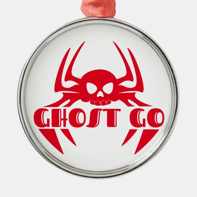 Ghost Go Spooky Season Metal Tree Decoration (Front)