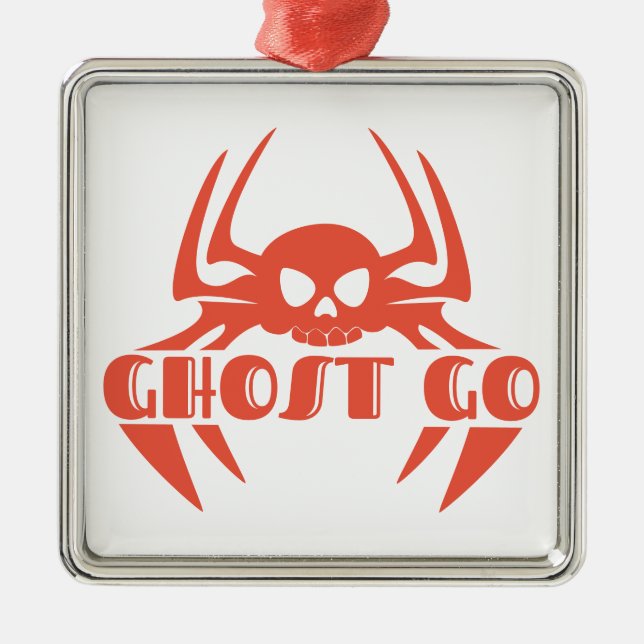 Ghost Go Spooky Season Metal Tree Decoration (Front)