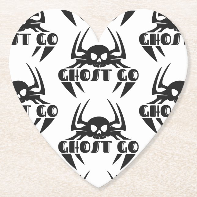 Ghost Go Spooky Season Paper Coaster (Front)