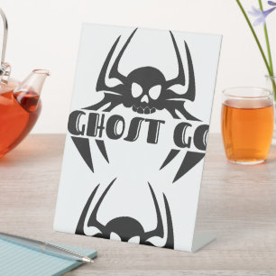 Ghost Go Spooky Season Pedestal Sign