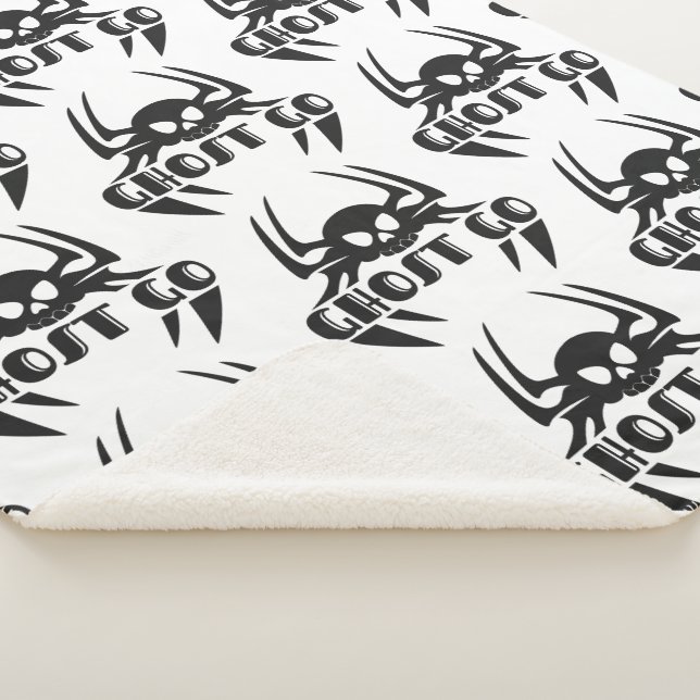 Ghost Go Spooky Season Sherpa Blanket (3/4)