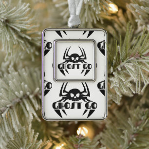 Ghost Go Spooky Season Silver Plated Framed Ornament