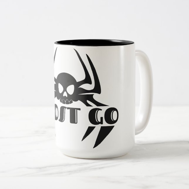 Ghost Go Spooky Season Two-Tone Coffee Mug (Front Right)