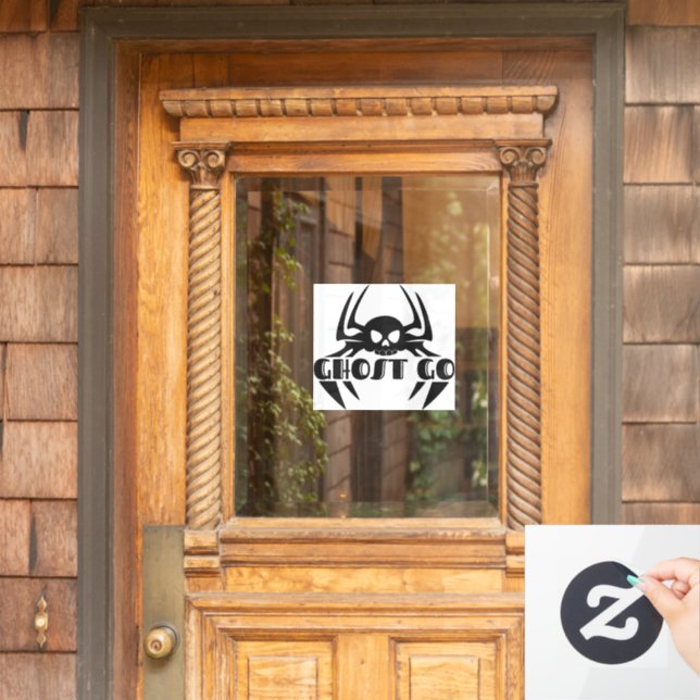 Ghost Go Spooky Season Window Cling (Home Door)