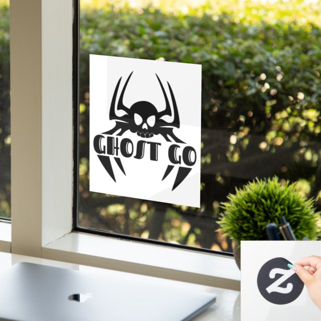 Ghost Go Spooky Season Window Cling (Office)