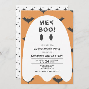 Ghost Halloween Any Year Birthday  Invitation