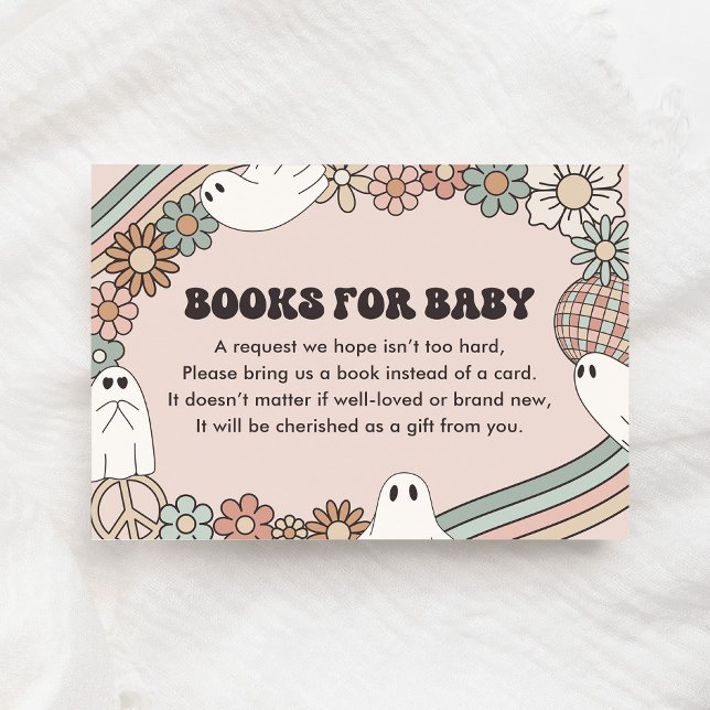 Ghost Halloween Baby Shower Books for Baby Enclosure Card (Creator Uploaded)