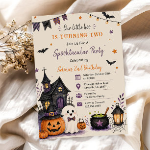 Ghost Halloween Birthday Spooktacular Party Invitation