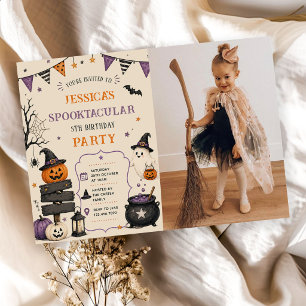 Ghost Halloween Birthday Spooktacular Photo Invitation