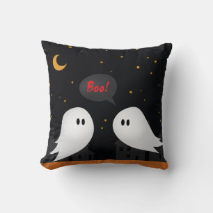 Ghost halloween boo spooky cartoon cushion