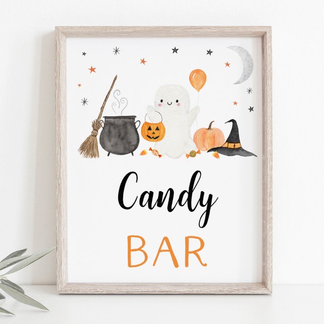 Ghost Halloween Candy Bar Party Sign (Creator Uploaded)