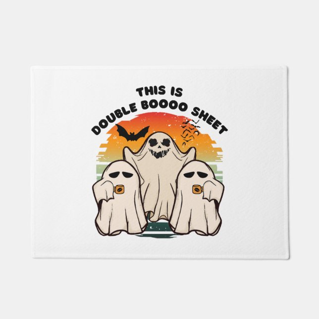 Ghost Halloween Costume Funny Boo Doormat (Front)