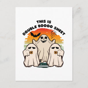 Ghost Halloween Costume Funny Boo Enclosure Card