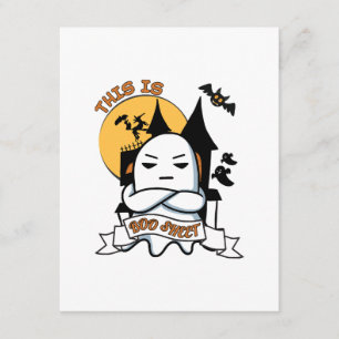 Ghost Halloween Costume Funny Boo Enclosure Card