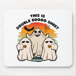 Ghost Halloween Costume Funny Boo Mouse Mat