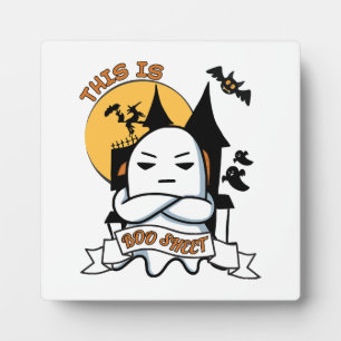 Ghost Halloween Costume Funny Boo Plaque