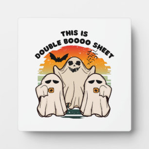 Ghost Halloween Costume Funny Boo Plaque