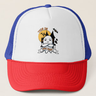Ghost Halloween Costume Funny Boo Trucker Hat