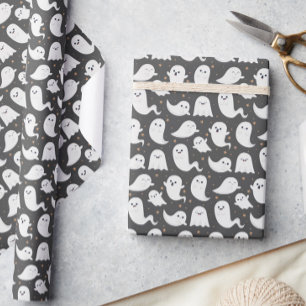 Ghost Halloween Dark Spooky Wrapping Paper