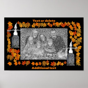 Ghost Halloween Frame Create Your Own Photo Poster