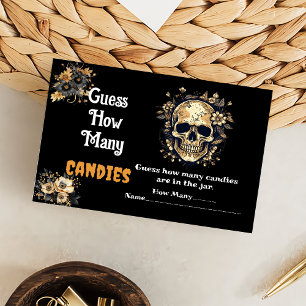 Ghost Halloween Guess How Many Candies Game Enclosure Card